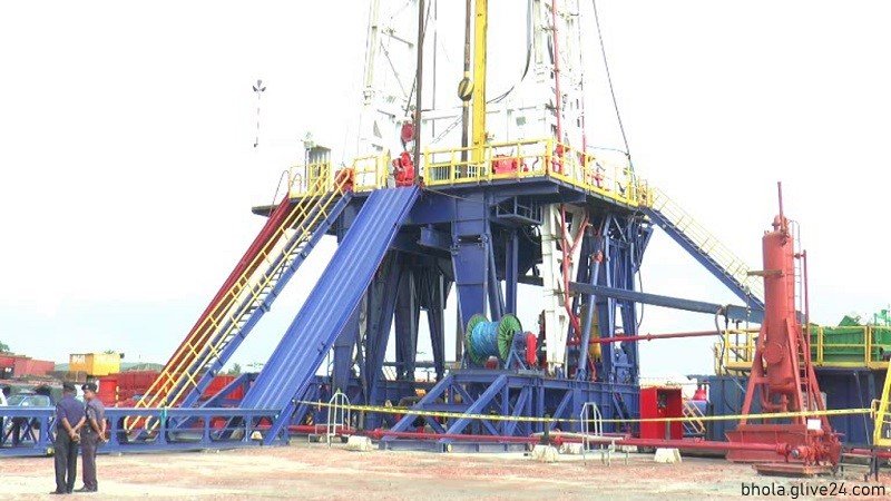 গ্যাসের নতুন কূপ খনন শুরু ভোলায়